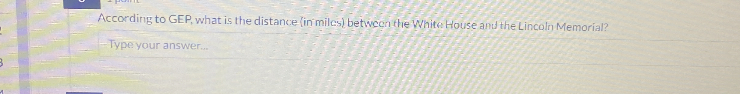 According to GEP, what is the distance ( in miles