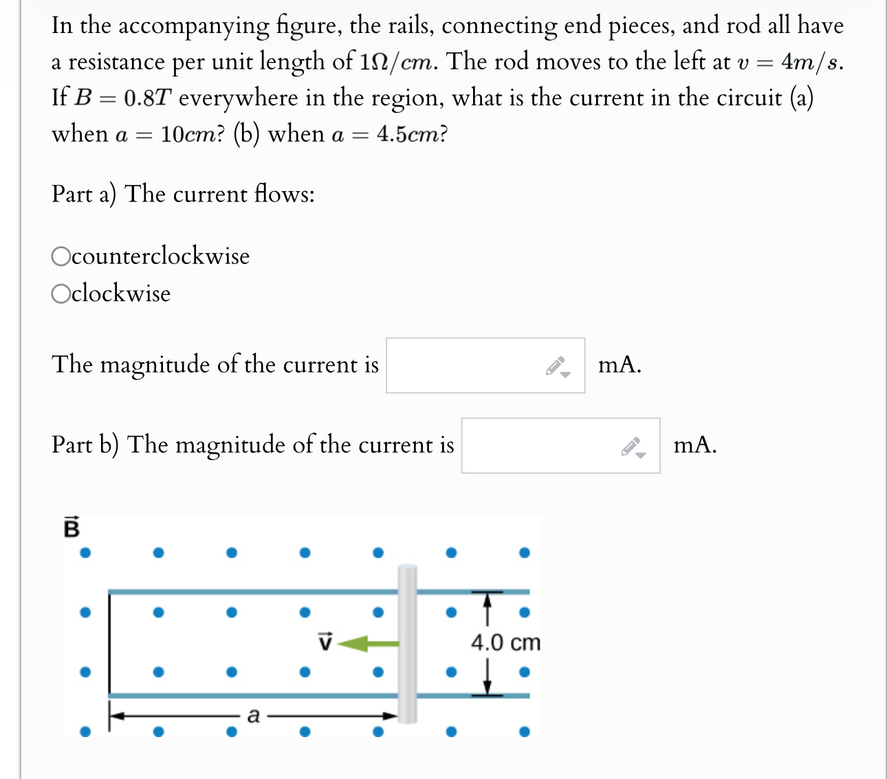 In the accompanying figure, the rails, connecting