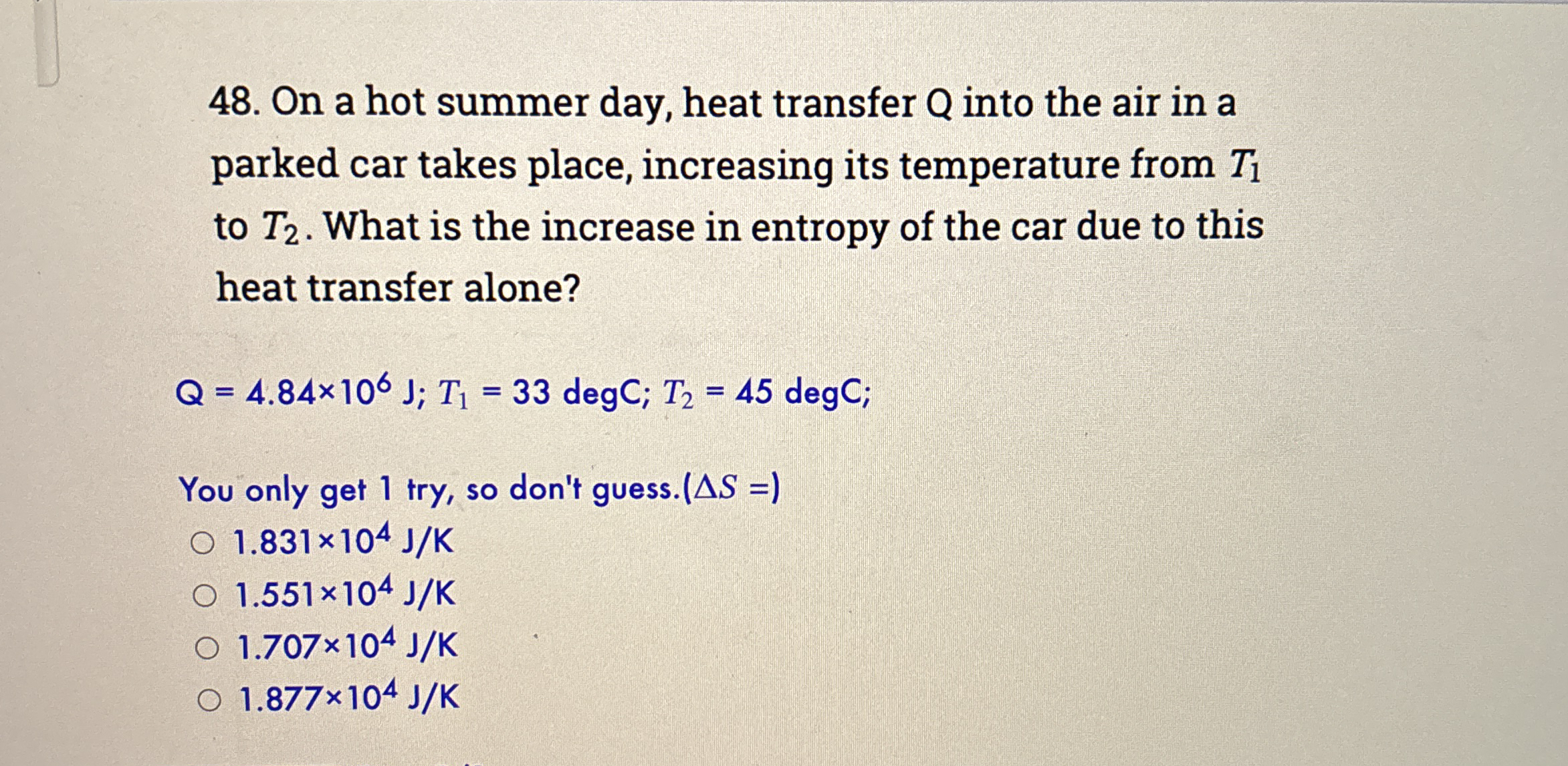 On a hot summer day, heat transfer Q into the air