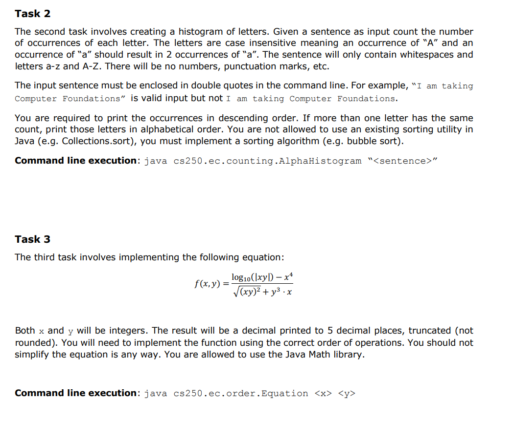 Task 3 The third task involves implementing the