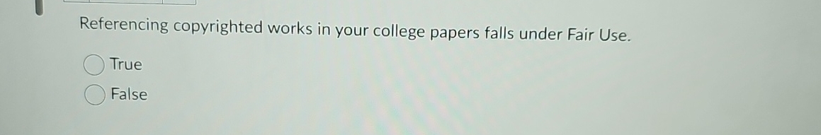 Referencing copyrighted works in your college