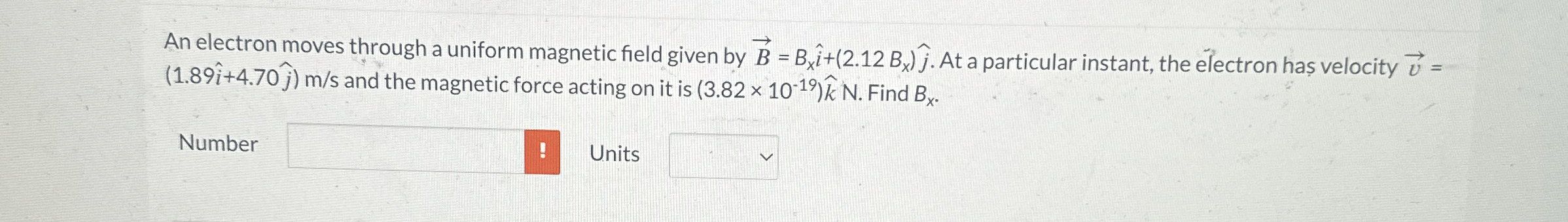 An electron moves through a uniform magnetic