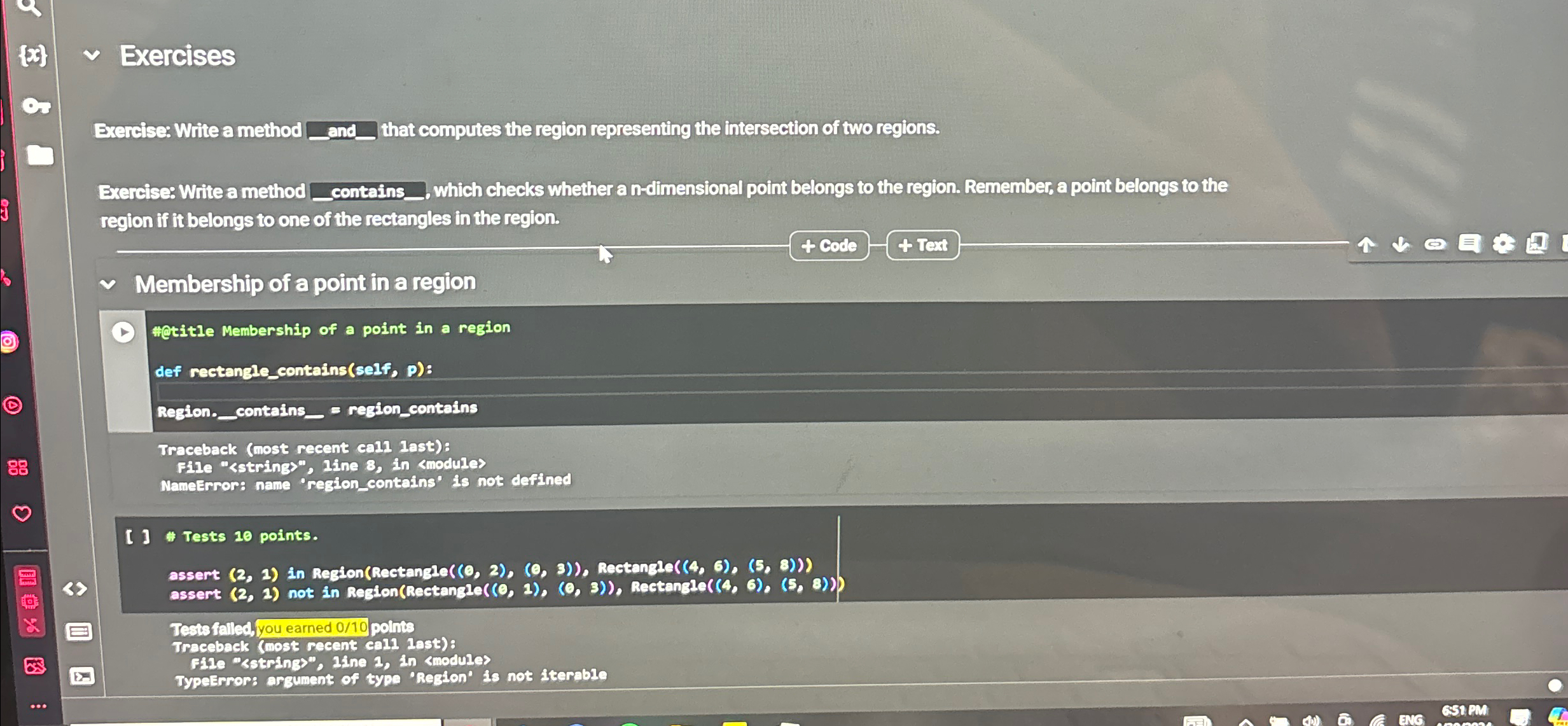 Exercises Exercise: Write a method and that