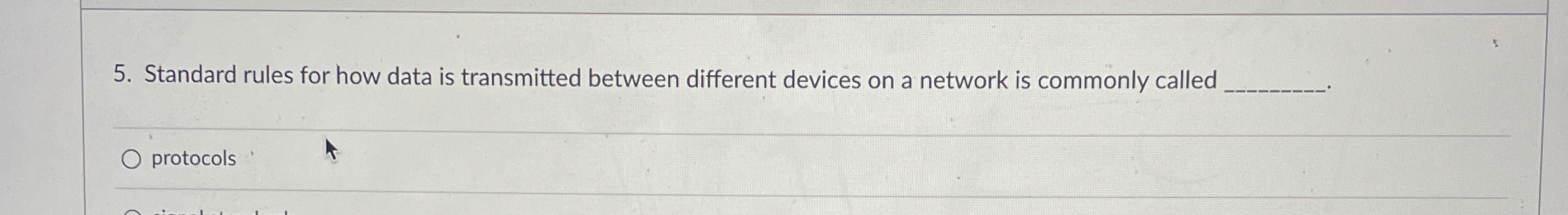 Standard rules for how data is transmitted