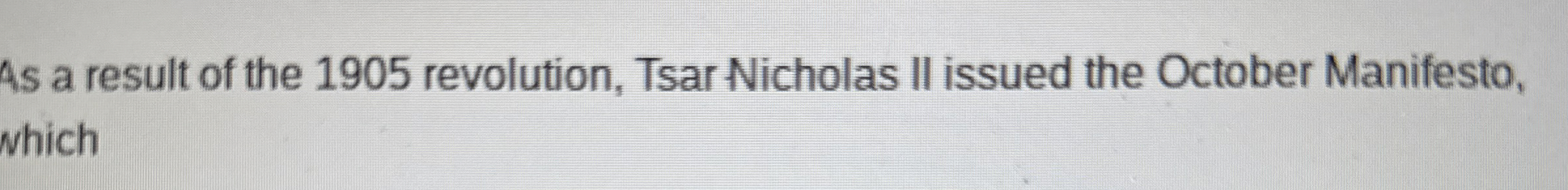 As a result of the 1 9 0 5 revolution, Tsar