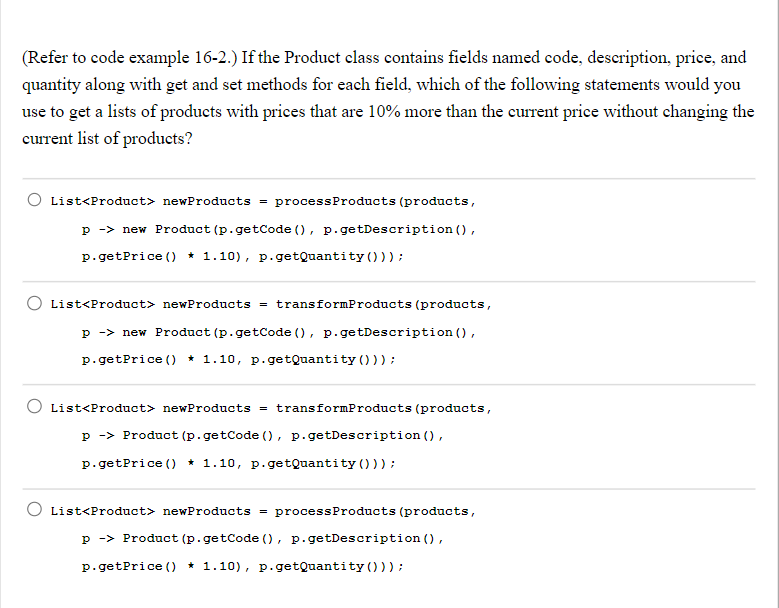 ( Refer to code example 1 6 - 2 . ) If the