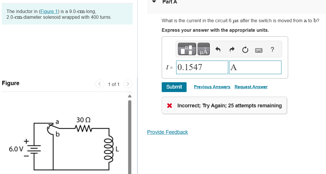 The inductor in ( Figure 1 ) is a 9 . 0 - cm -