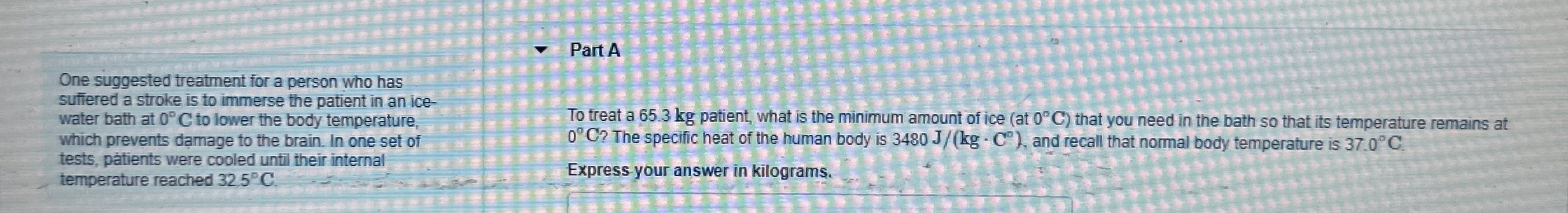 One suggested treatment for a person who has