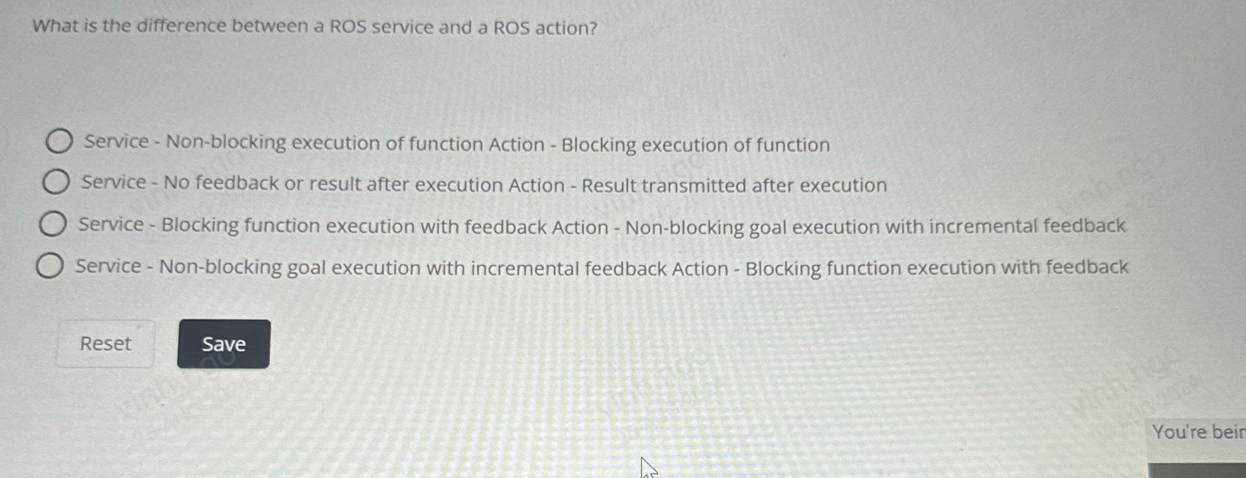 What is the difference between a ROS service and