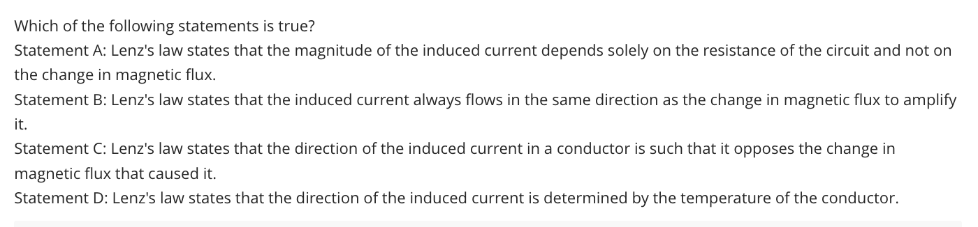 Which of the following statements is true?