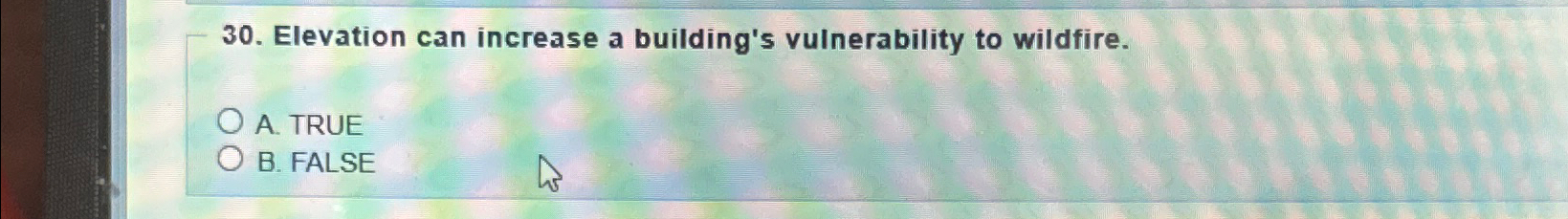 Elevation can increase a building's vulnerability
