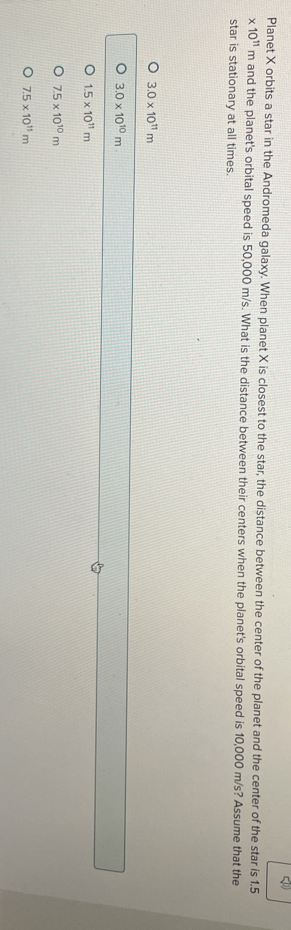 Planet X orbits a star in the Andromeda galaxy.