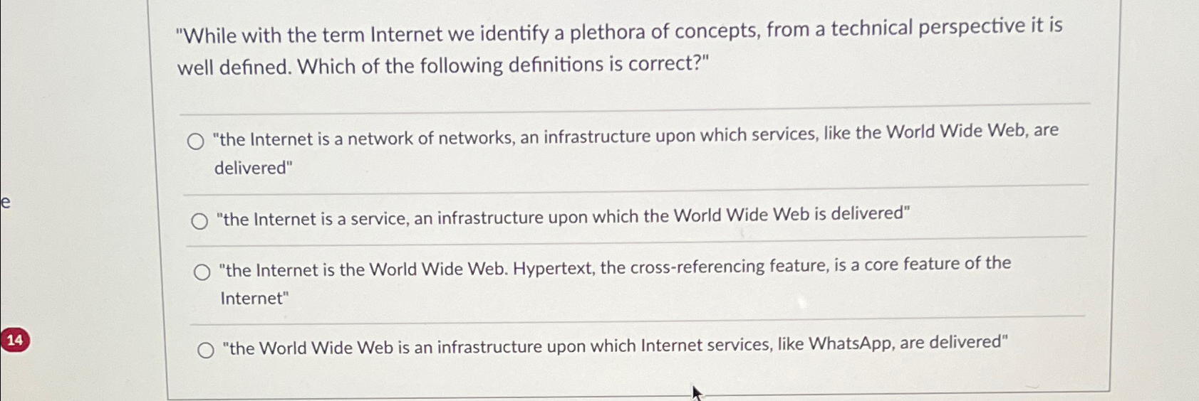 "While with the term Internet we identify a