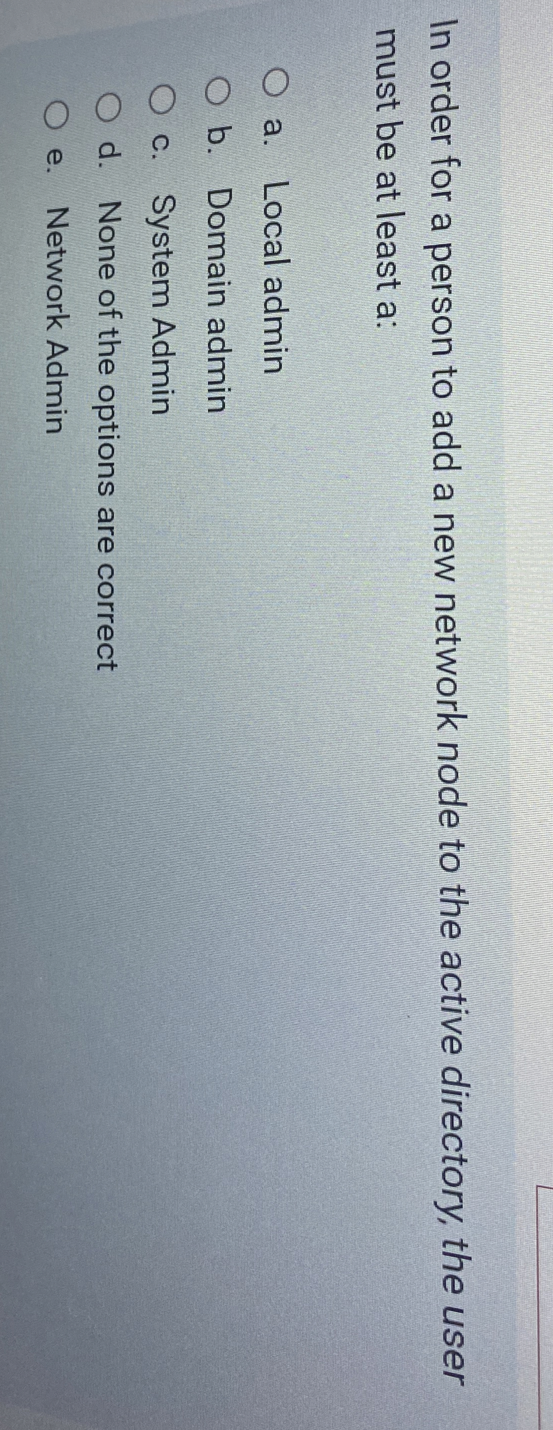 In order for a person to add a new network node