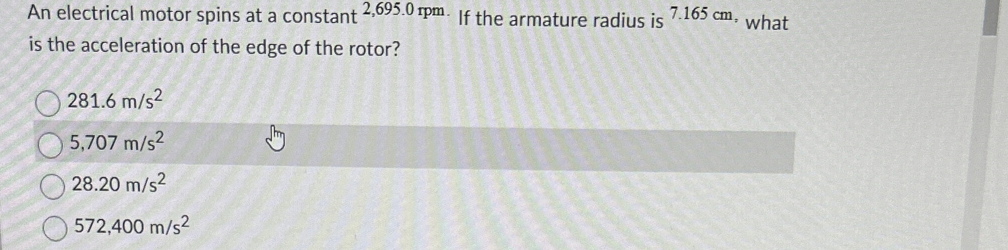 is the acceleration of the edge of the rotor? 2 8