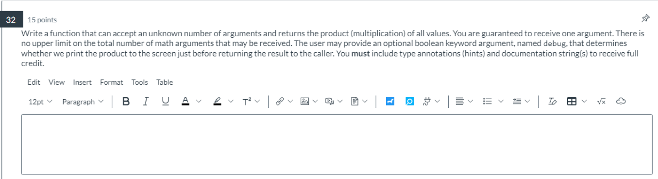 Write a function that can accept an unknown