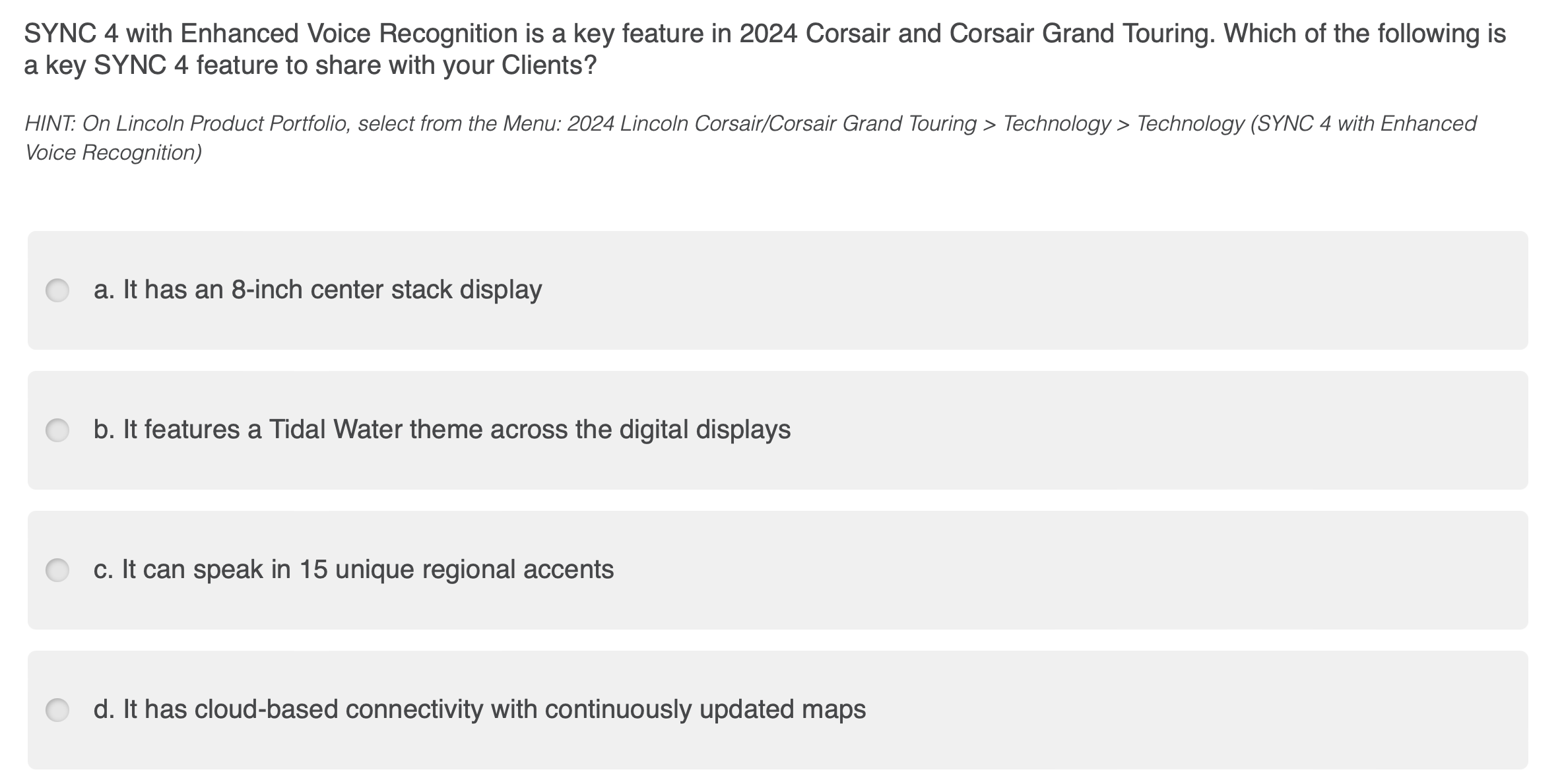 SYNC 4 with Enhanced Voice Recognition is a key