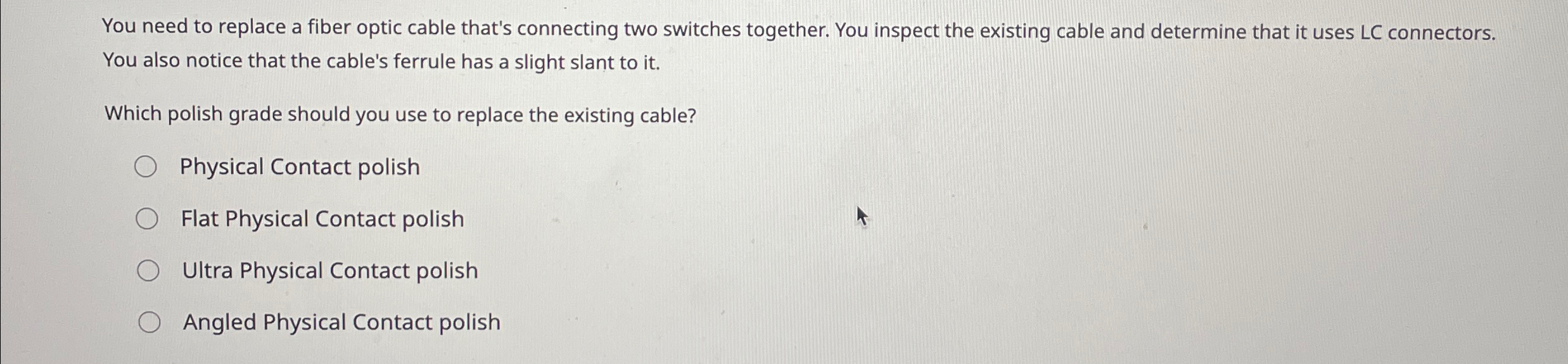 You need to replace a fiber optic cable that's