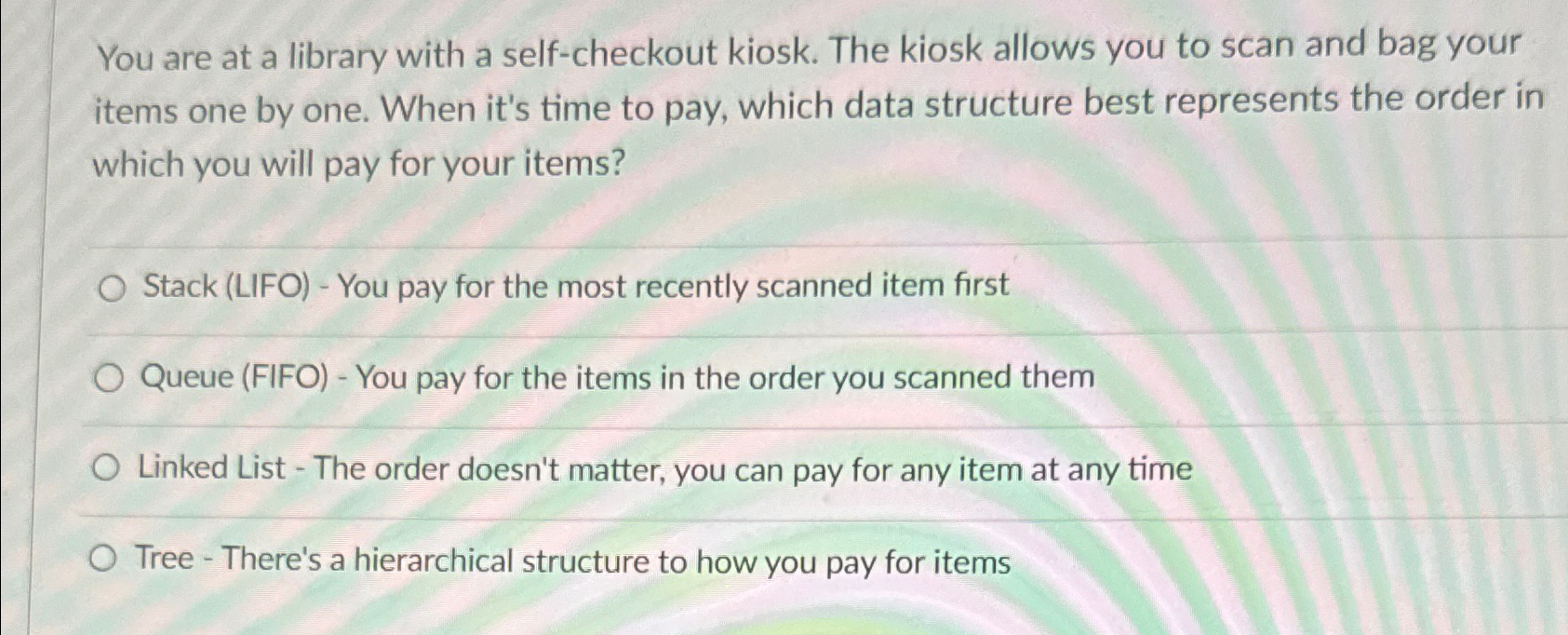 You are at a library with a self - checkout