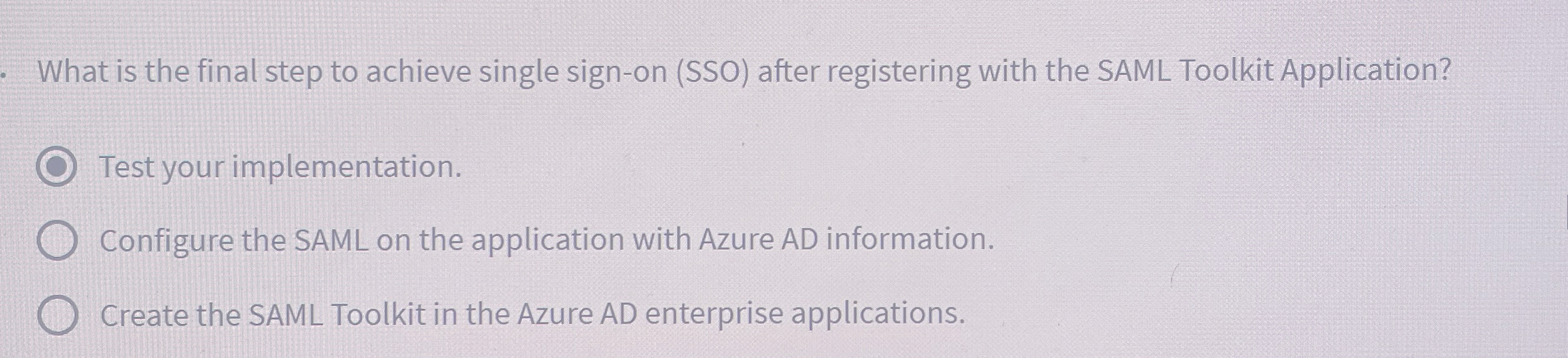 What is the final step to achieve single sign -