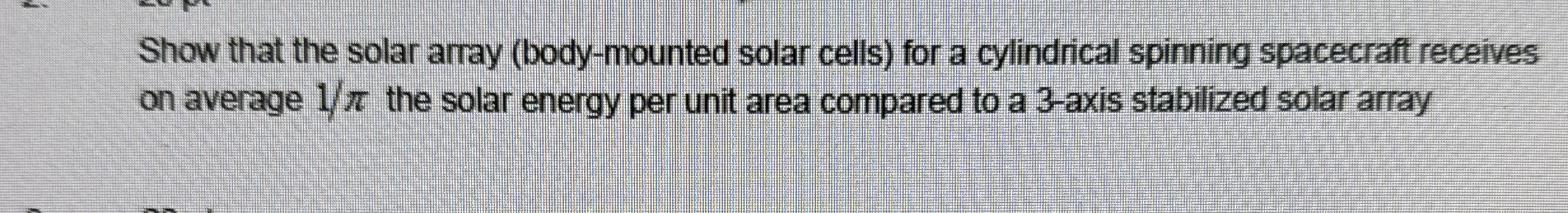 Show that the solar array ( body - mounted solar