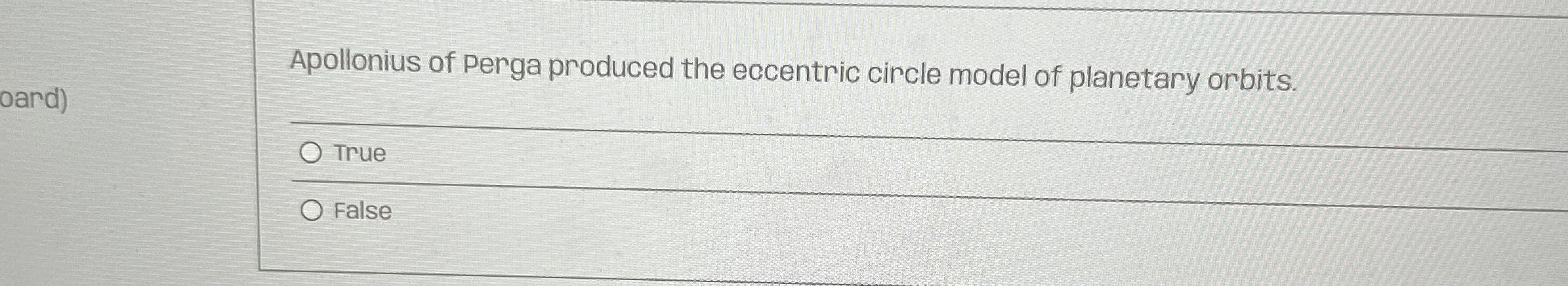 Apollonius of Perga produced the eccentric circle