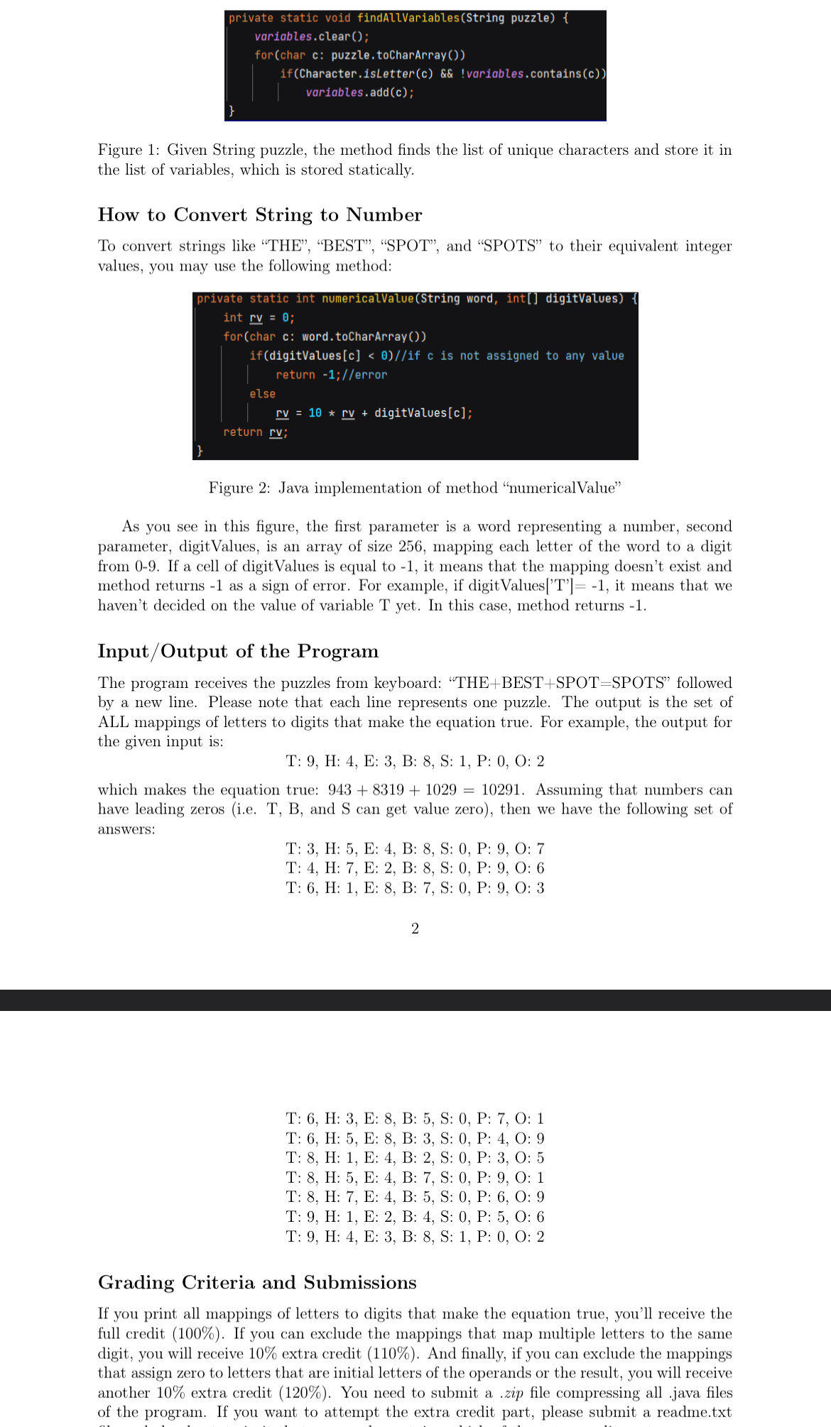In this assignment, you need to write a Java