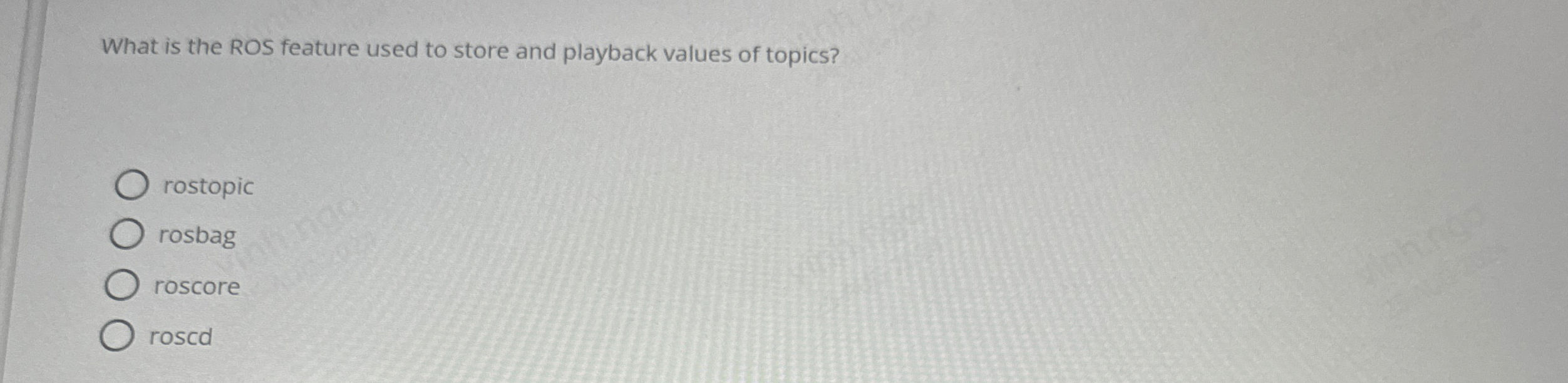 What is the ROS feature used to store and