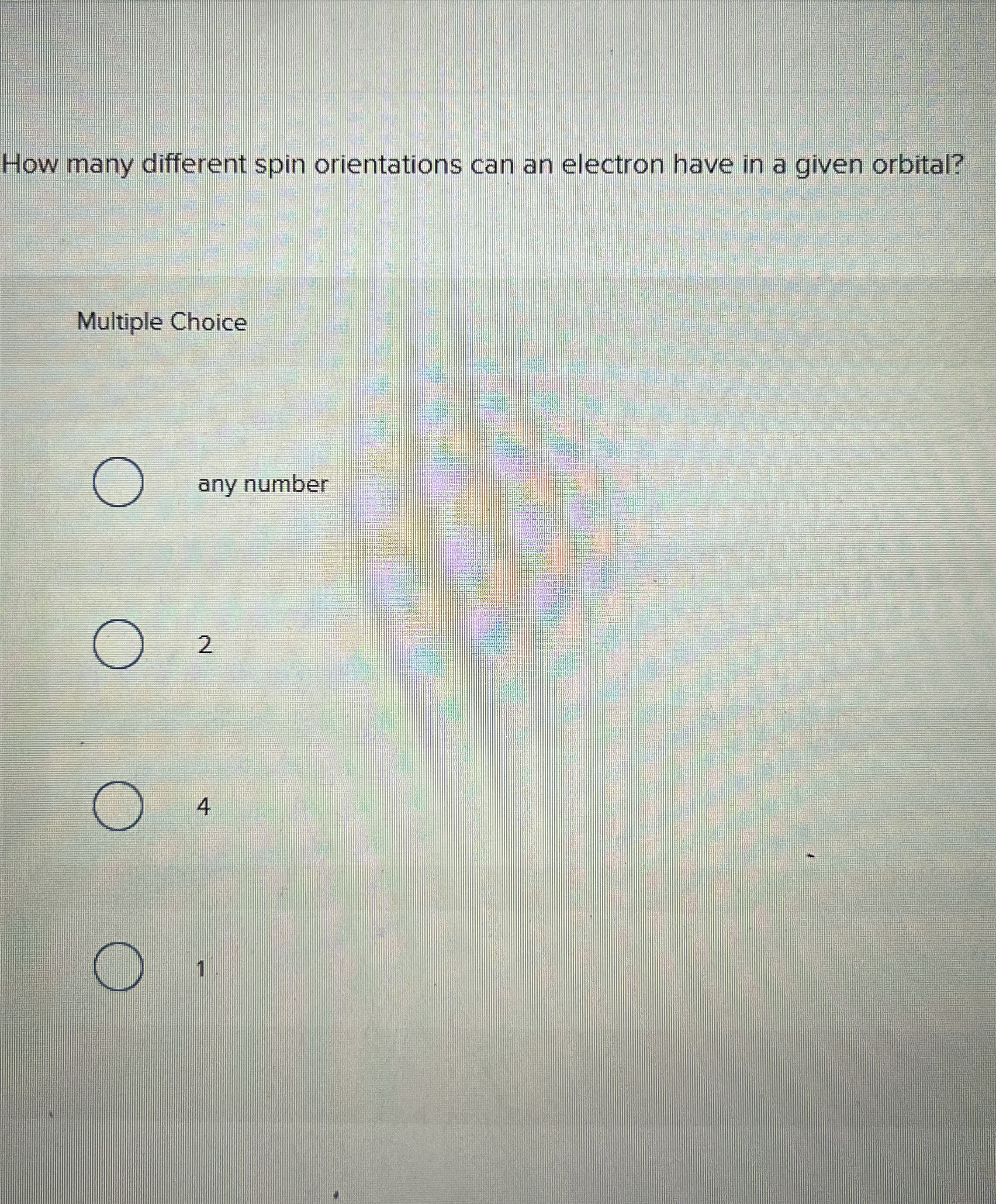 How many different spin orientations can an