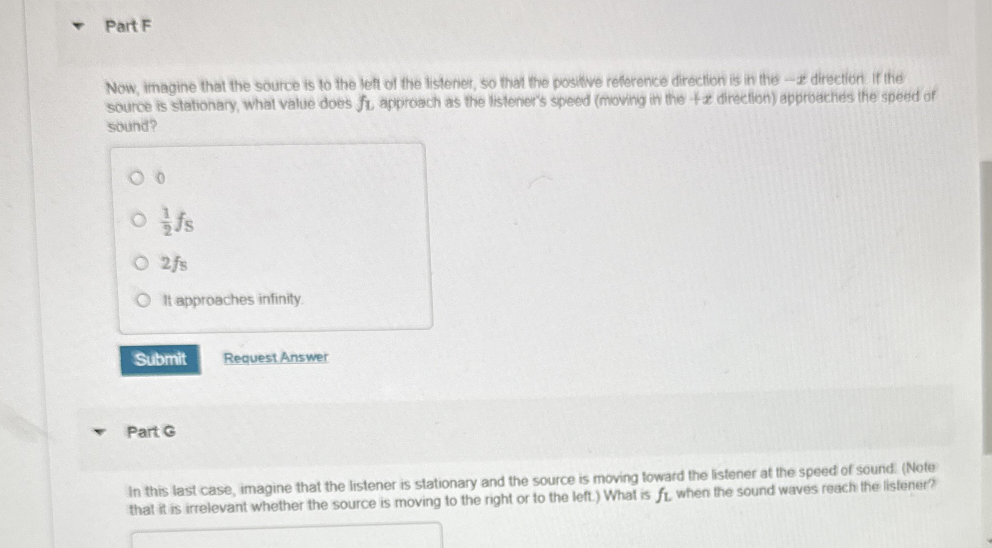 Part F Now, imagine that the source is to the