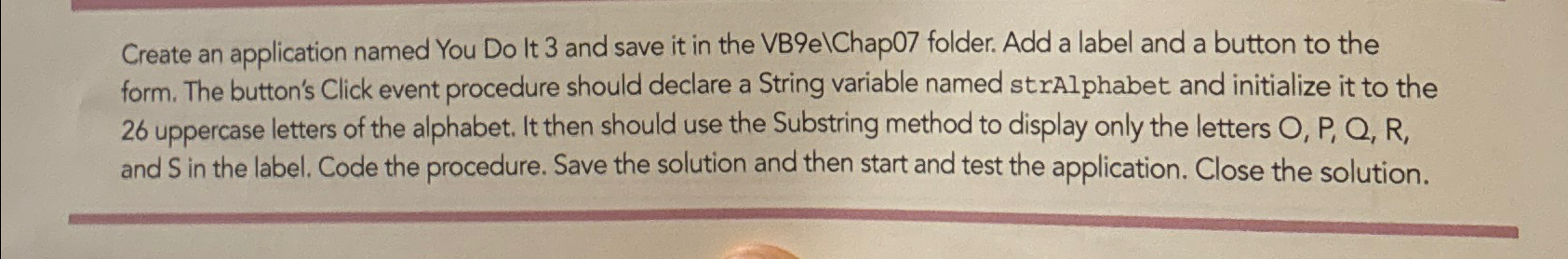 Create an application named You Do It 3 and save