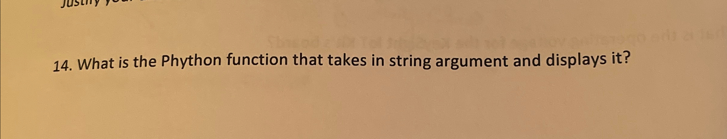 What is the Phython function that takes in string