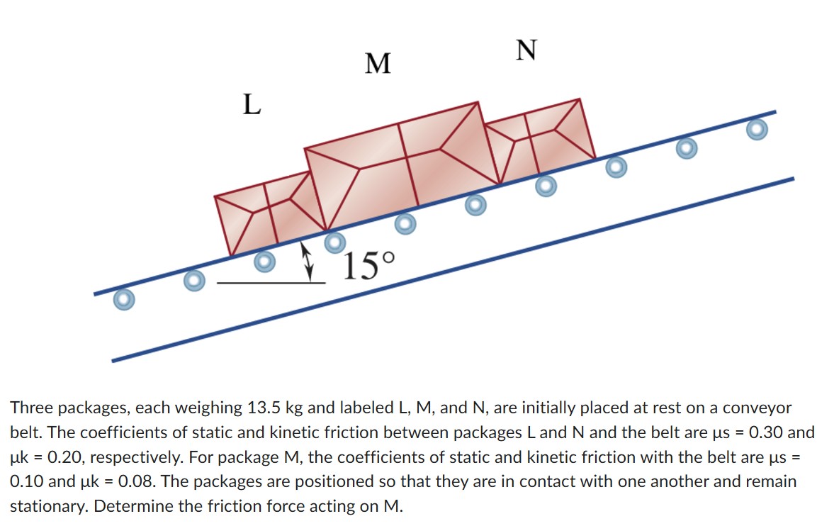 Three packages, each weighing 1 3 . 5 kg and