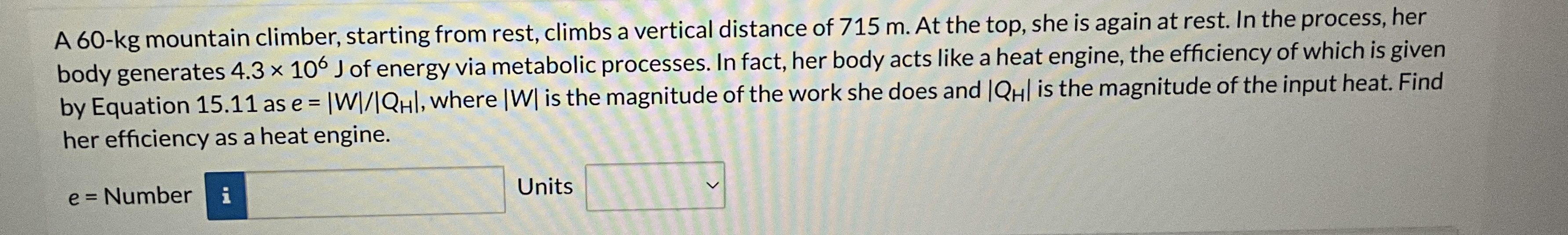 A 6 0 - kg mountain climber, starting from rest,