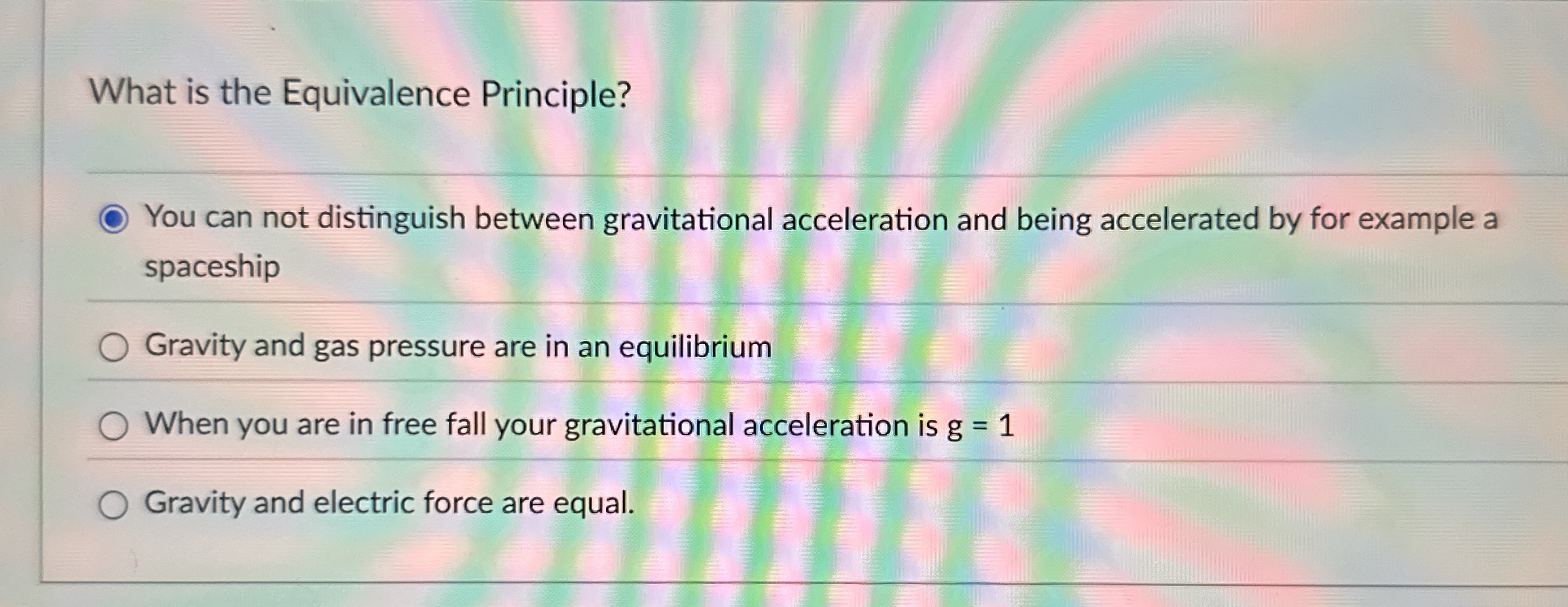 What is the Equivalence Principle? You can not