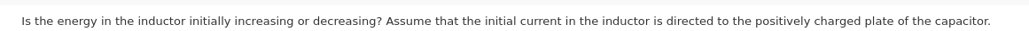 Is the energy in the inductor initially
