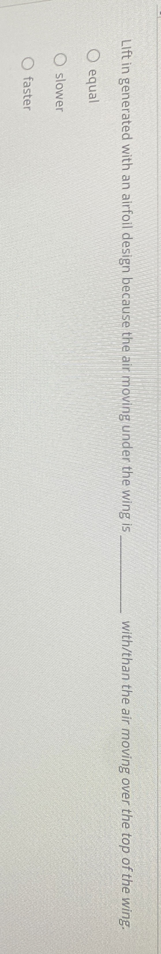 LIft in generated with an airfoil design because