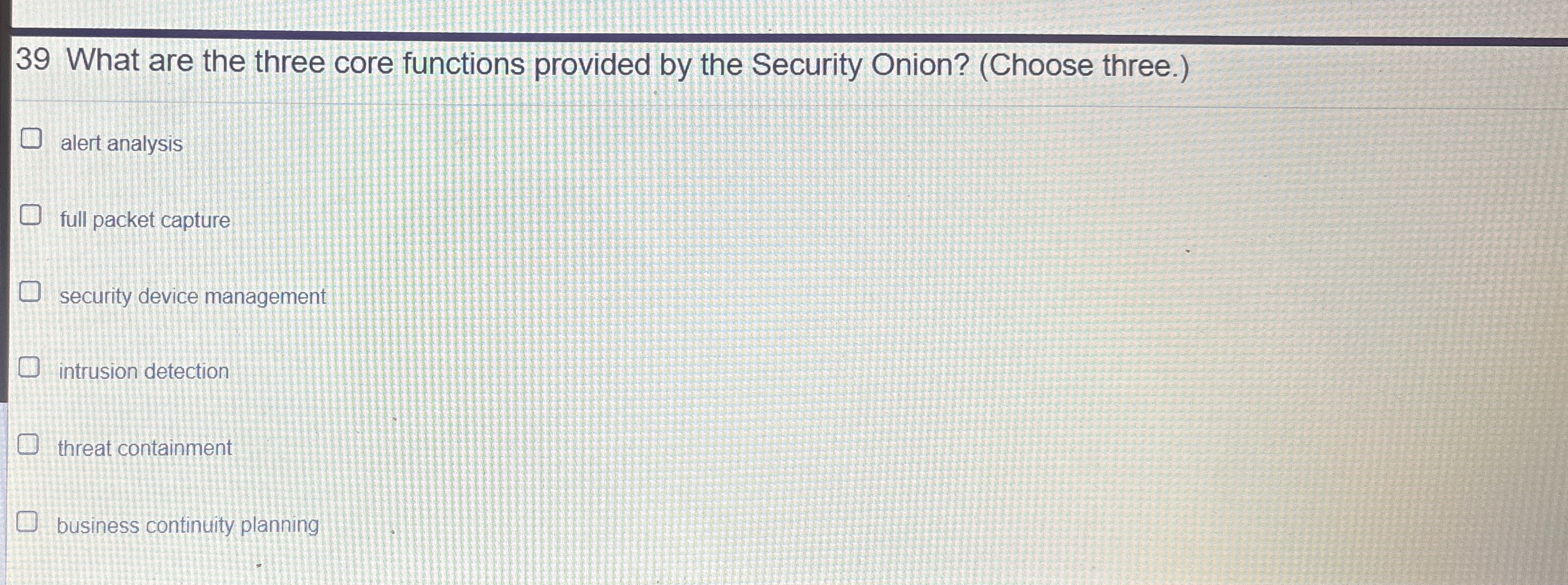3 9 What are the three core functions provided by