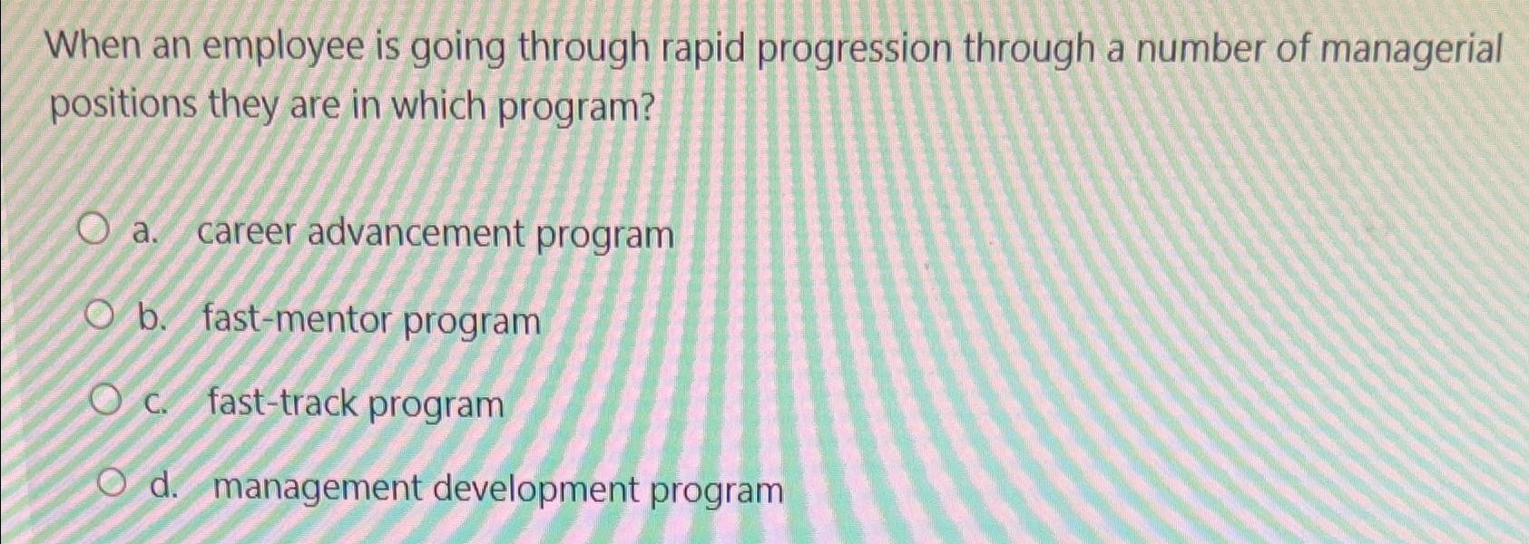 When an employee is going through rapid