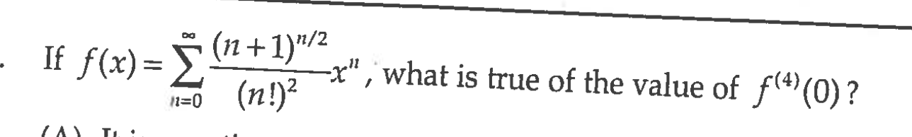 If f ( x ) = n = 0 ( n 1 ) n 2 ( n ! ) 2 x n ,