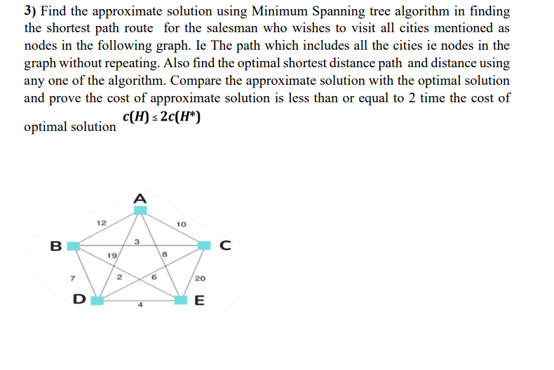 Find the approximate solution using Minimum