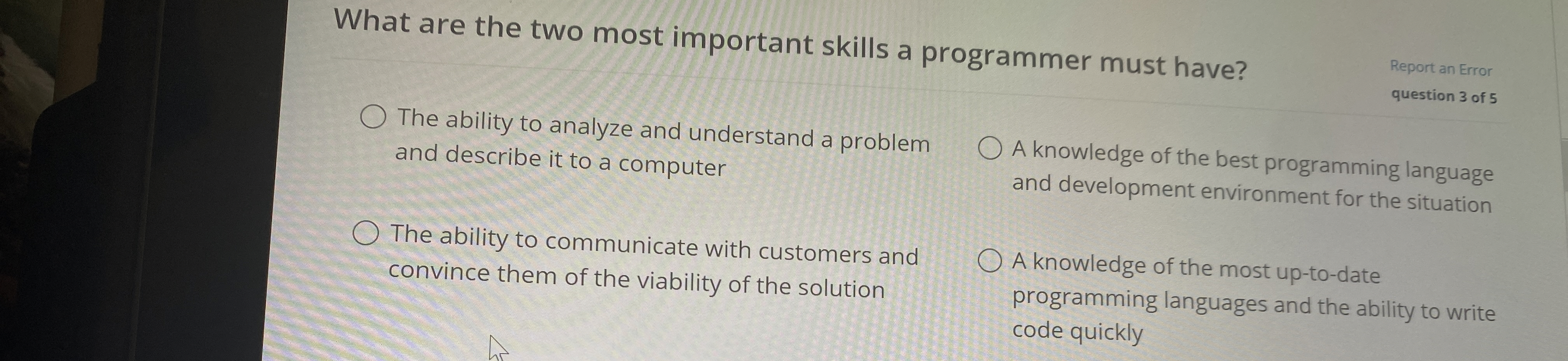 What are the two most important skills a