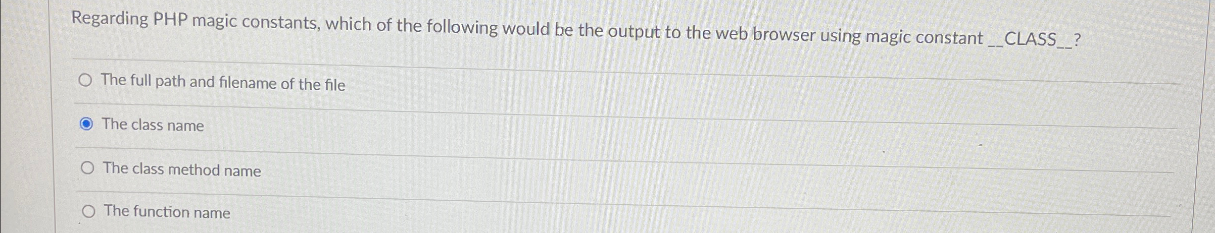 Regarding PHP magic constants, which of the