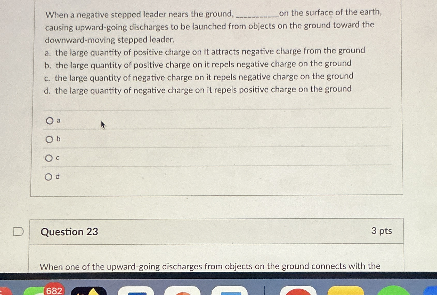 When a negative stepped leader nears the ground,