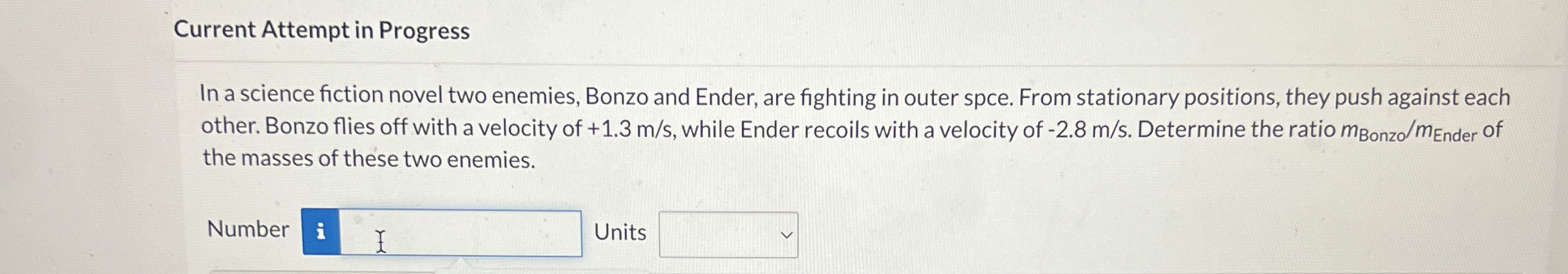 Current Attempt in Progress In a science fiction