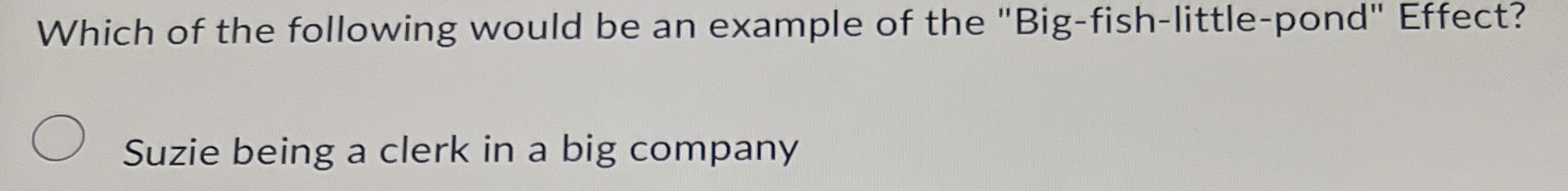 Which of the following would be an example of the