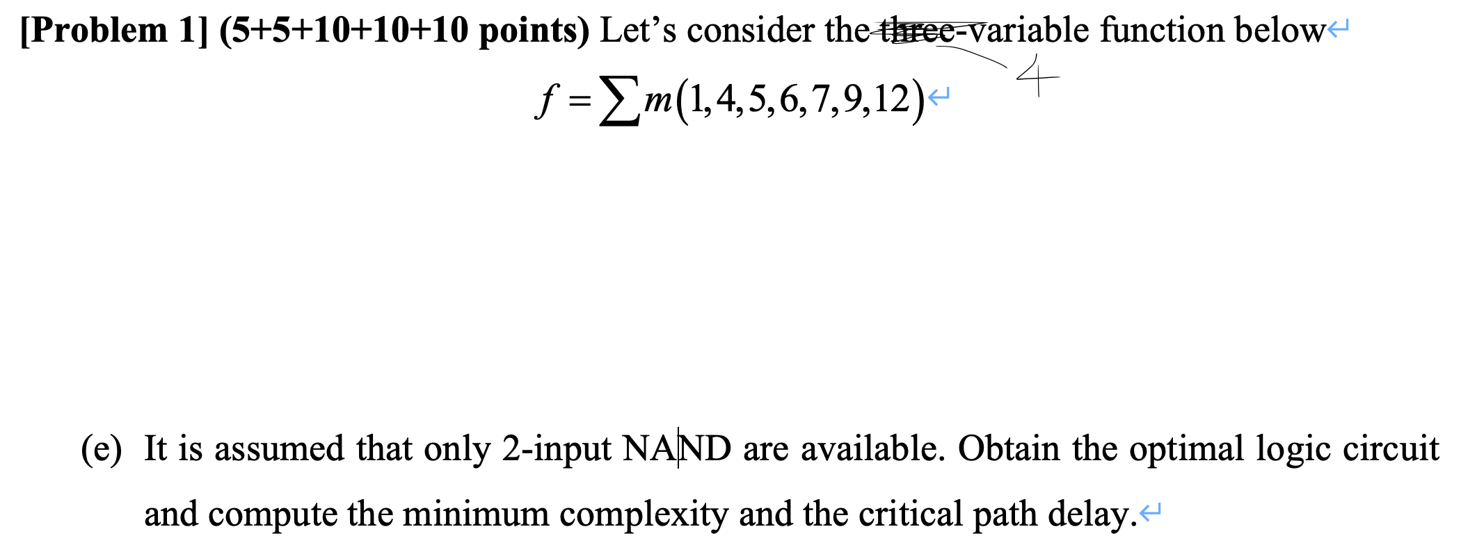 [ Problem 1 ] points ) Let's consider the