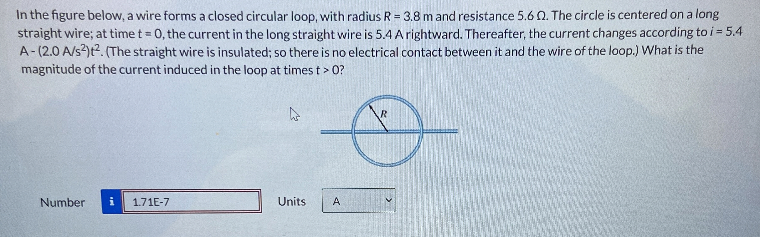 In the figure below, a wire forms a closed