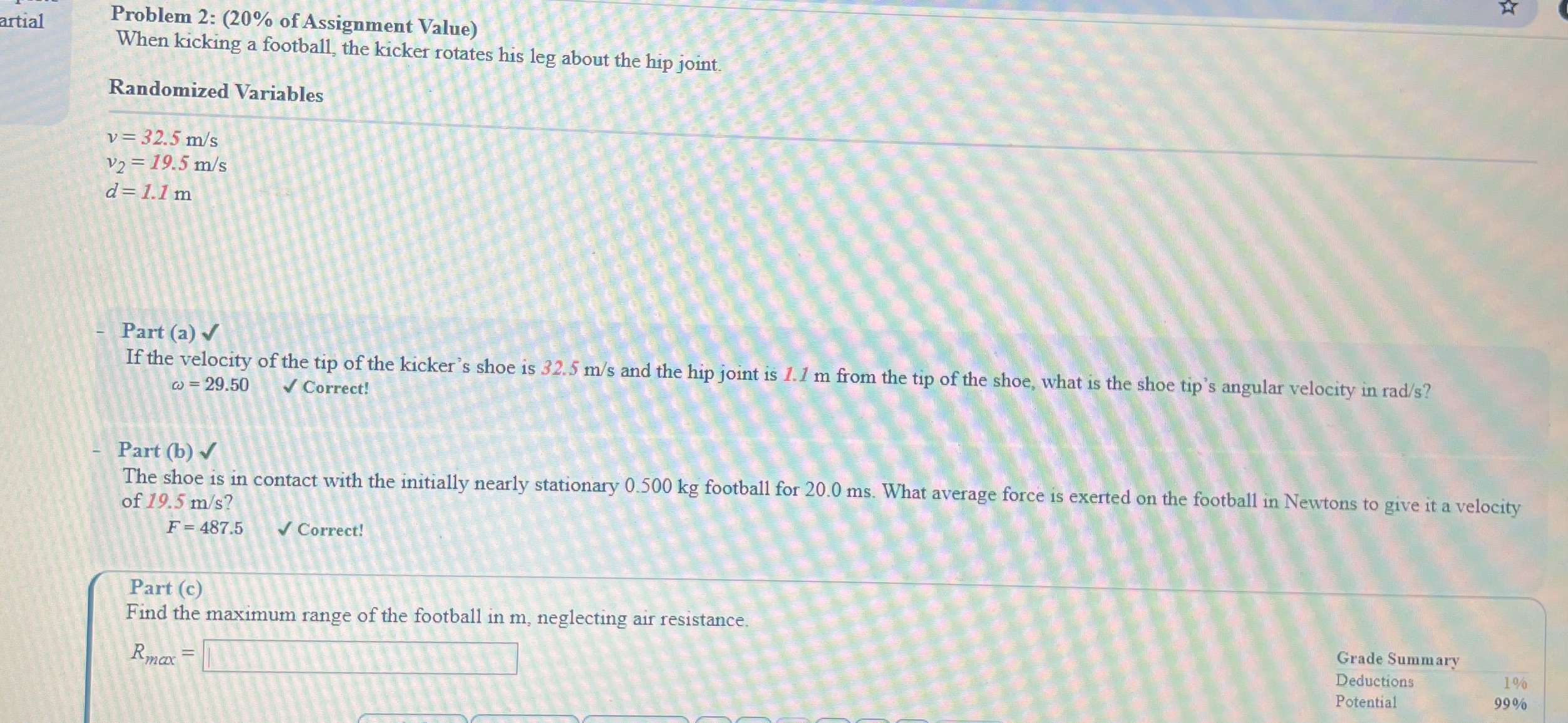 Please help with ( C ) ! ! ! Problem 2 : ( 2 0 %