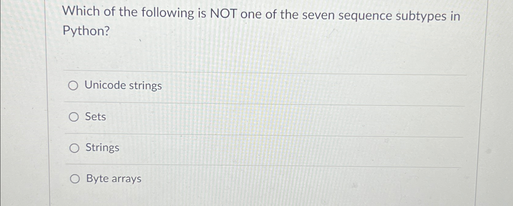 Which of the following is NOT one of the seven